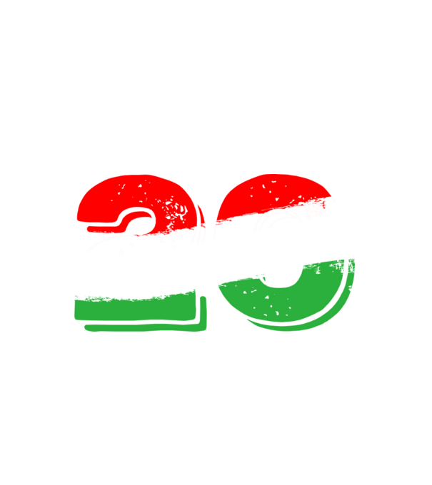 magyar trikolor, piro fehér zöld szám 20 minta fehér pólón