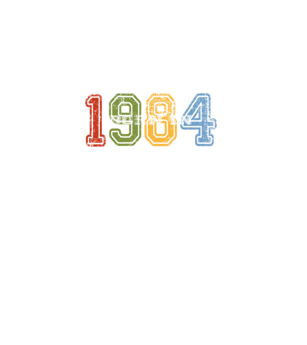 born in 1984 születésnapi felirat minta fekete pólón