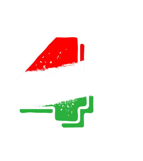 magyar trikolor, piros fehér zöld szám 4 minta fekete pólón