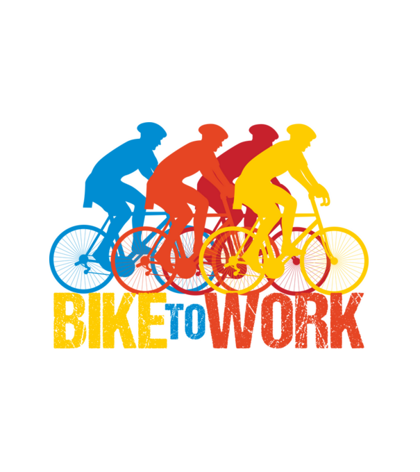 BIKE TO WORK BICAJOZZ A MUNKÁBA fiúk minta fehér pólón