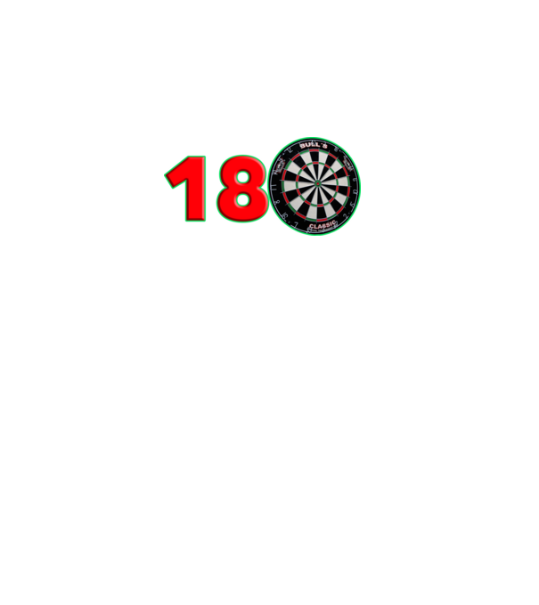 180DARTS minta fehér pólón