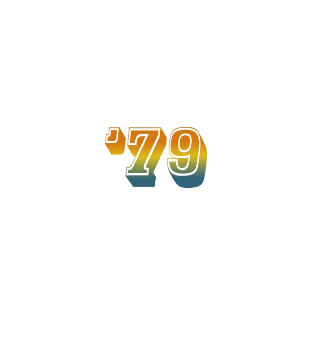 retro stílusú dátum, évszám, rövidített születésnapi dátum '79, 1979 minta fehér/piros pólón