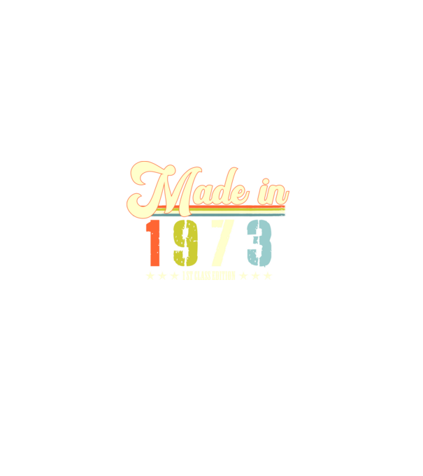 made in 1973, 1st class edition, születésnap, 1973-ban készült minta farmerkék pólón