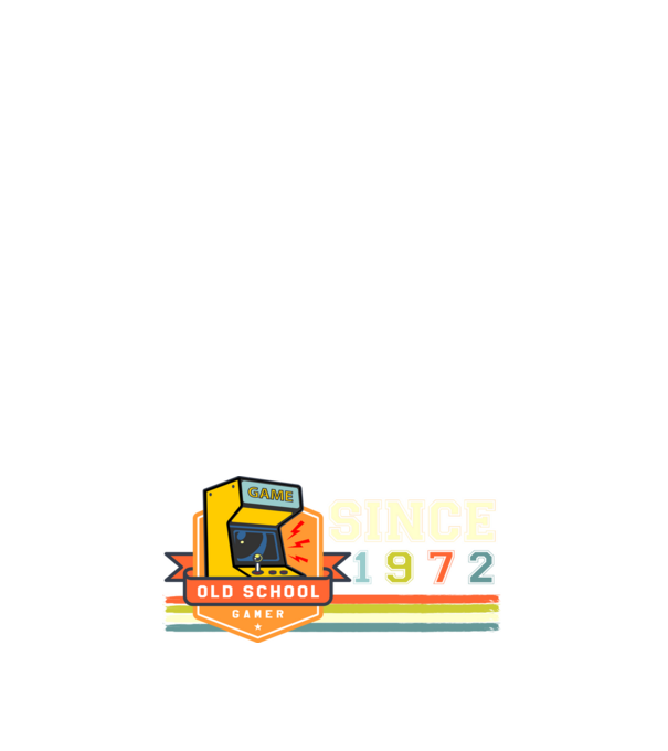 old school gamer, since 1972, régi játékos, szültésnap, 1972 minta sötétkék pólón