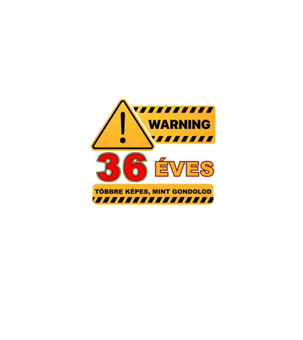 WARNING, 36 ÉVES TÖBBRE KÉPES, MIT GONDOLOD minta farmerkék pólón