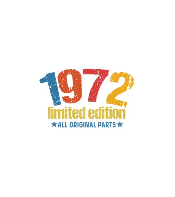 1972 limited edition ,all original parts, retro születésnapi évszám minta fekete pólón