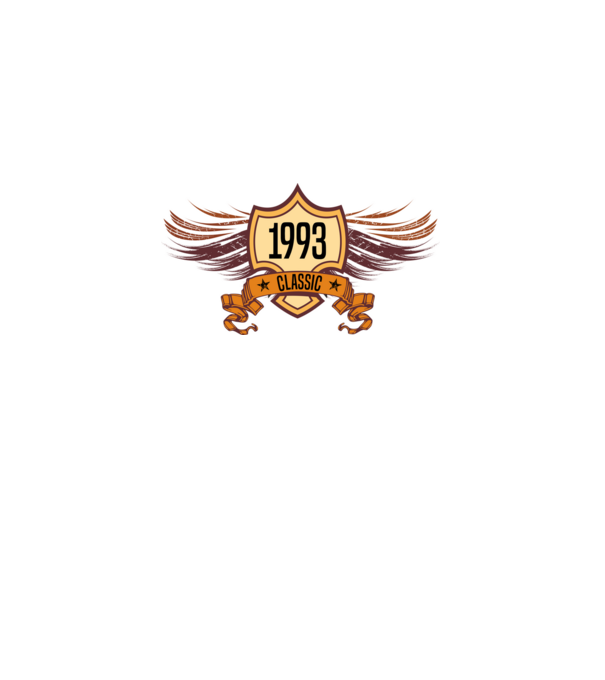 classic szülinapi embléma 1993 minta fehér pólón