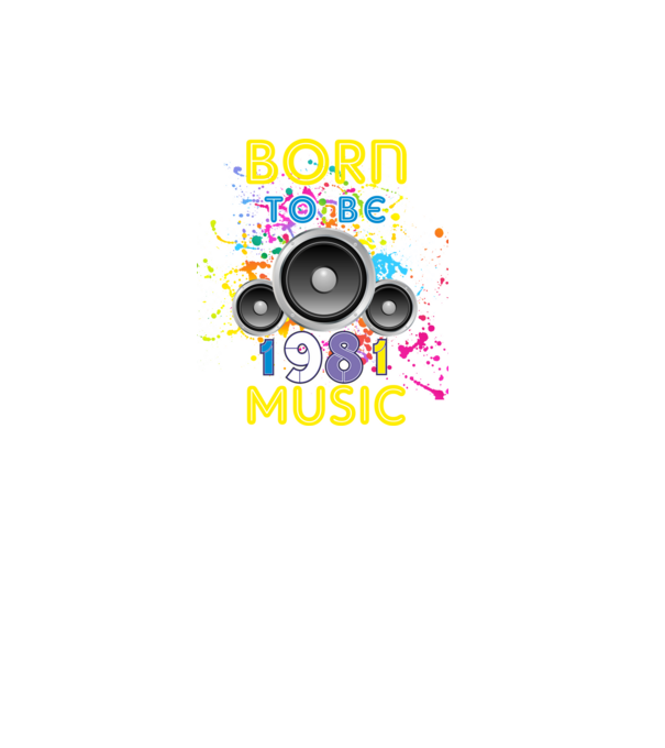 born to be music születésnapi DJ ,1981-ben született minta fekete pólón
