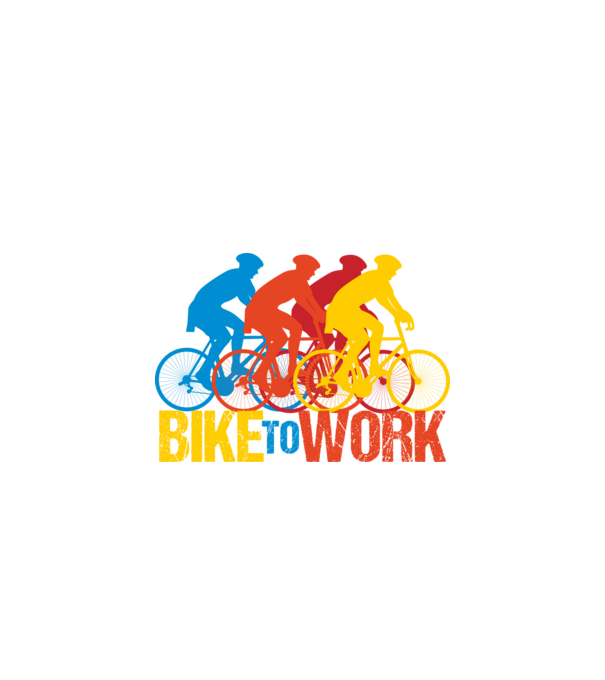 BIKE TO WORK BICAJOZZ A MUNKÁBA fiúk minta fekete pólón