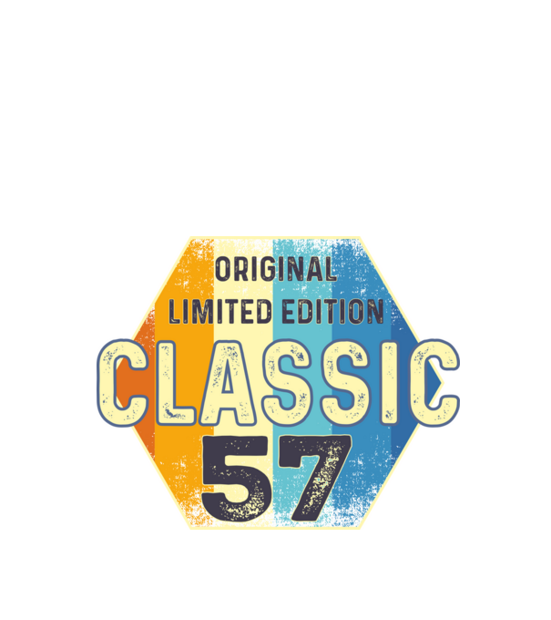 original classic limited edition embléma 57 éves születésnapra minta fekete pólón