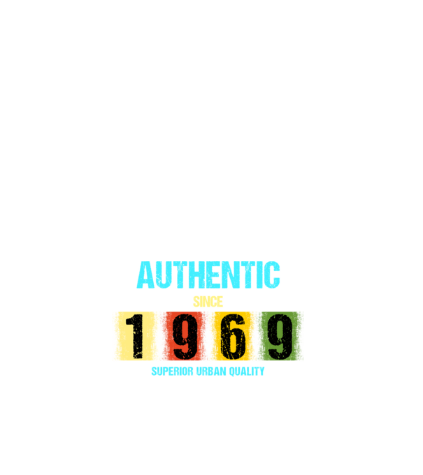 AUTHENTIC SINCE 1969, SUPERIOR URBAN QUALITY, 1969-BEN SZÜLETETT minta fehér pólón