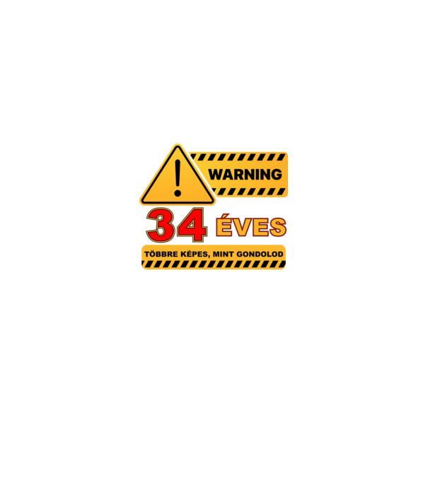 WARNING, 34 ÉVES TÖBBRE KÉPES, MIT GONDOLOD minta királykék pólón