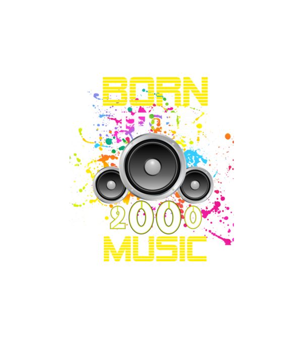 born to be music 2000-ben született minta fehér pólón