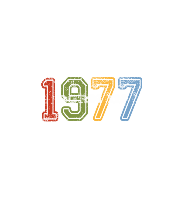 born in 1977 születésnapi felirat minta fekete pólón