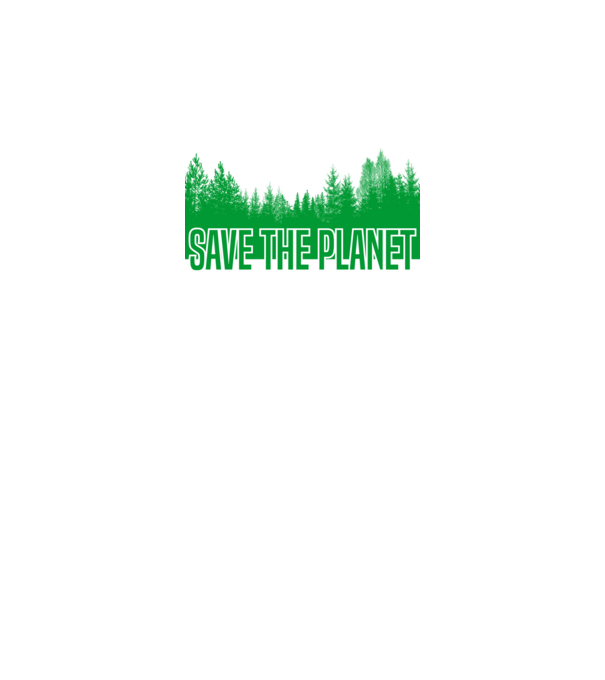 Save the planet minta fehér/royal pólón