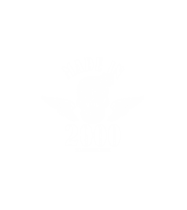 SKULL, koponya MADE IN 2000 minta fehér pólón