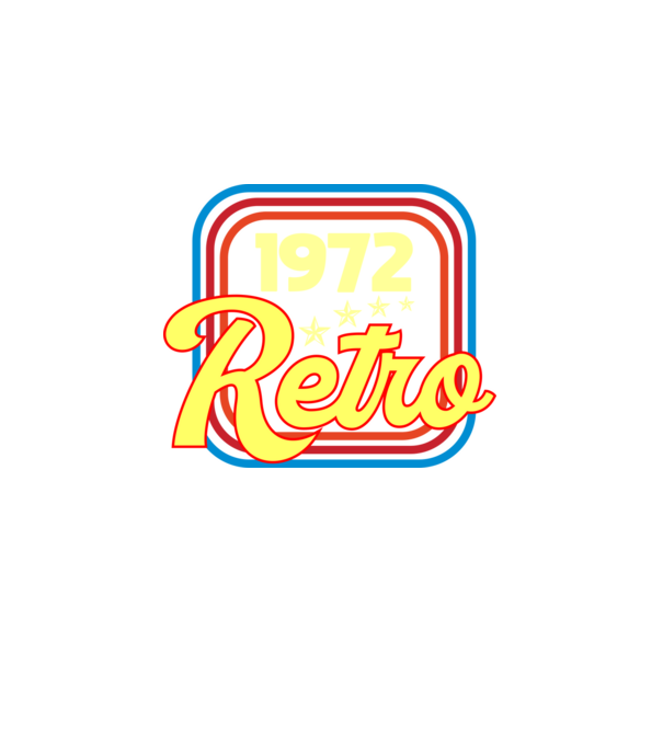 retro születésnapi felirat dátummal 1972 minta fekete pólón