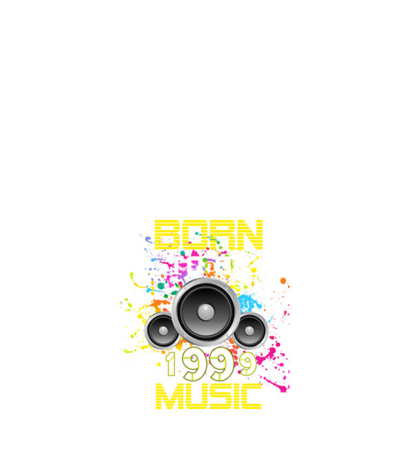 born to be music 1999-ben született, zenés születésnapi minta minta fehér pólón