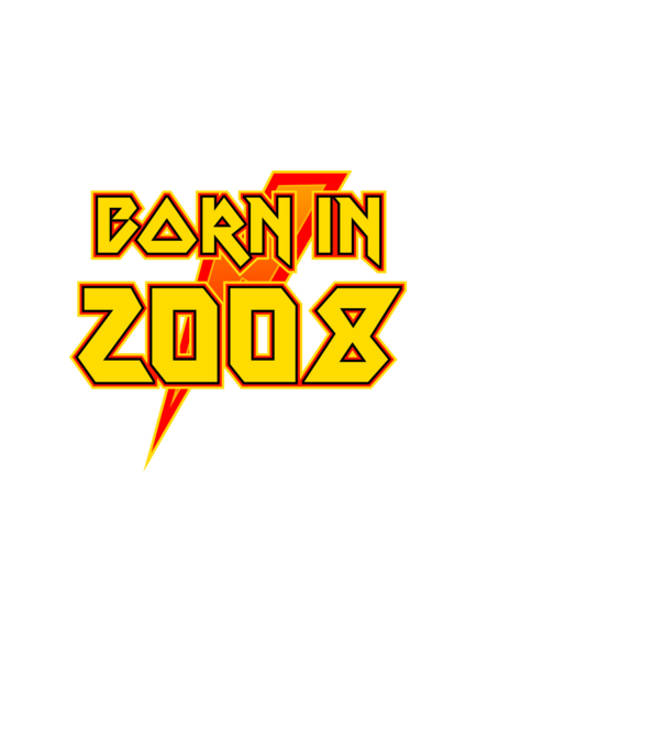 heavy metal born in 2008 minta fekete pólón