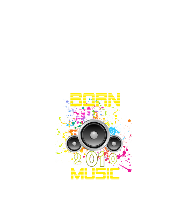 born to be music 2010-ben született, születésnapi póló minta fekete pólón