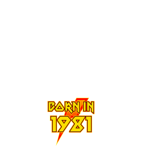 heavy metal born in 1981 minta sötétkék pólón