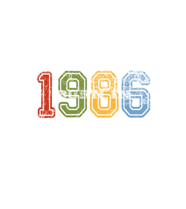 born in 1986 születésnapi felirat minta homokszín pólón