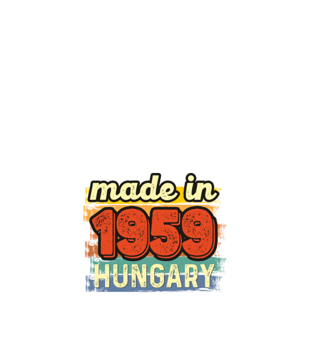 made in hungary felirat, retro évszám, grunge stílus, 1959 minta fekete pólón