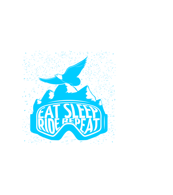 eat sleep ride repeat extrém téli sport minta fekete pólón
