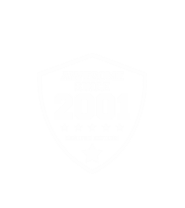 AWESOME2001 minta fehér pólón
