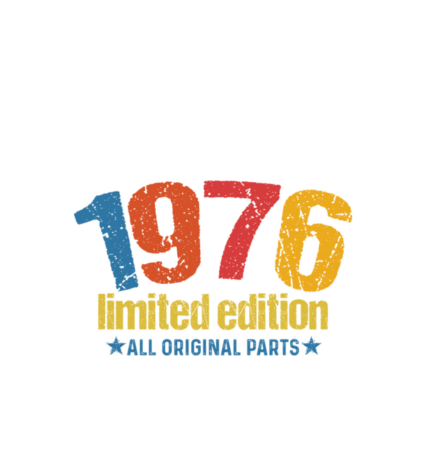 1976 limited edition ,all original parts,retro születésnapi évszám minta fekete pólón