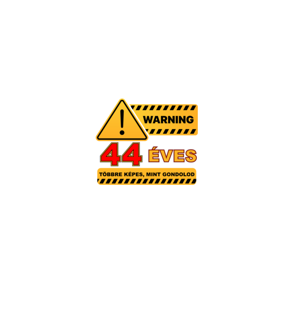 WARNING, 44 ÉVES TÖBBRE KÉPES, MIT GONDOLOD minta királykék pólón