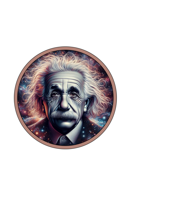 Einstein portré minta fekete pólón