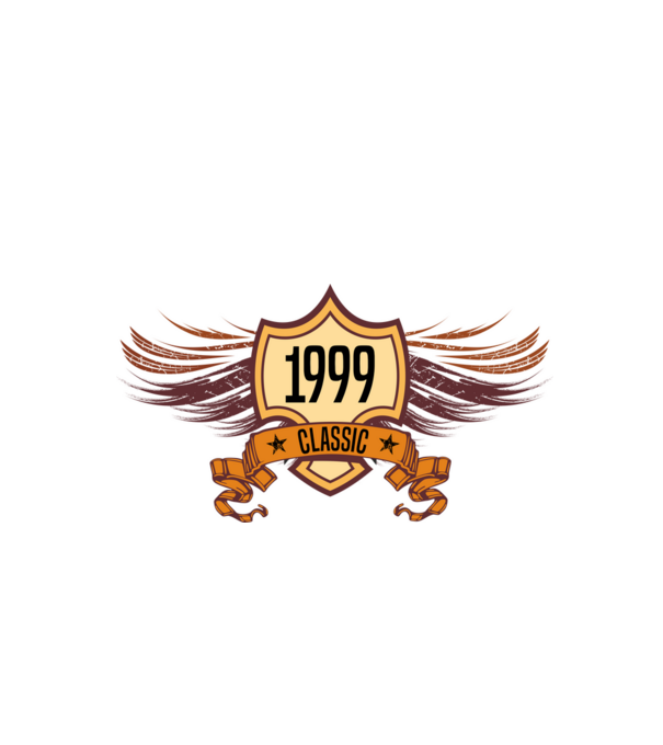 classic szülinapi embléma 1999 minta fekete pólón
