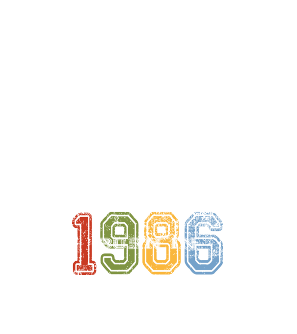 born in 1986 születésnapi felirat minta fehér pólón