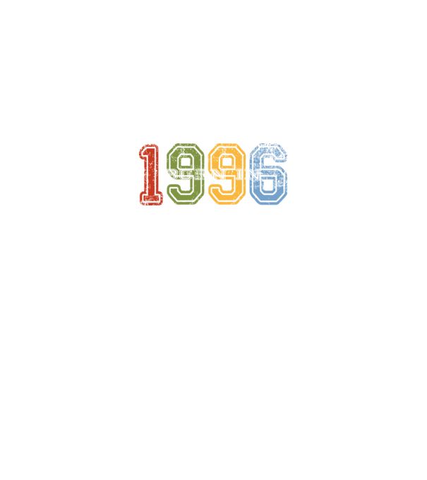 born in 1996 születésnapi felirat minta királykék pólón
