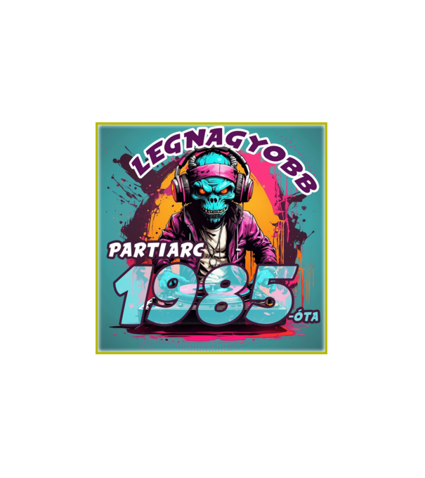LEGNAGYOBB PARTIARC 1985 ÓTA minta fehér pólón