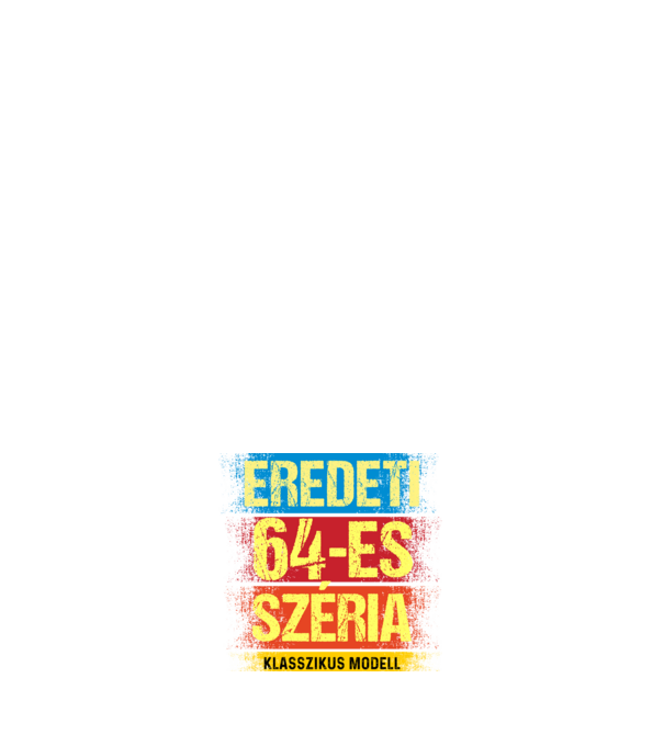 EREDEDI 64-ES SZÉRIA KLASSZKUS MODELL, RETRO SZÜLETÉSNAP minta sötétkék pólón
