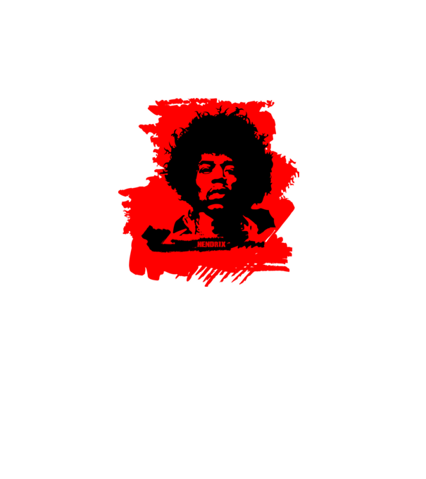 jimmy hendrix,rock&roll klasszikus, rocker, hippie, zenész,amerika,piros minta türkiz pólón