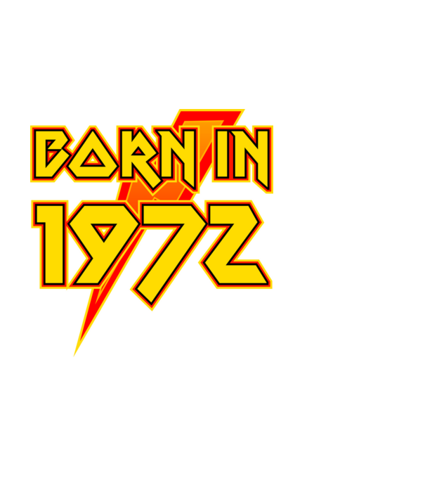 heavy metal born in 1972 minta fekete pólón