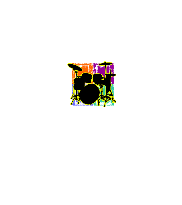 drum set, dobfelszerelés grunge minta fekete pólón