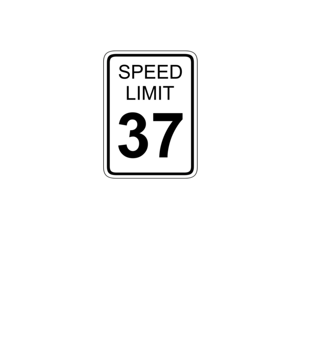 SPEED LIMIT 37 minta fekete pólón