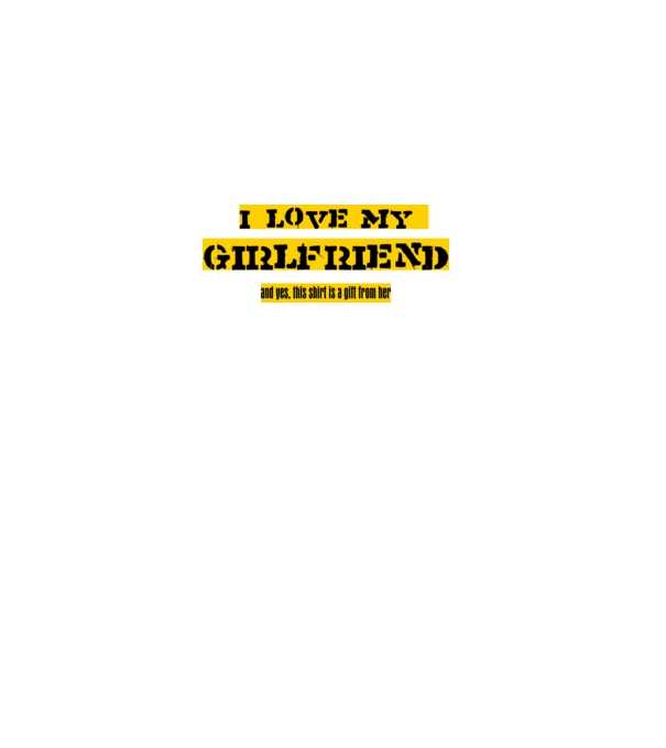 i love my girlfriend minta fekete pólón