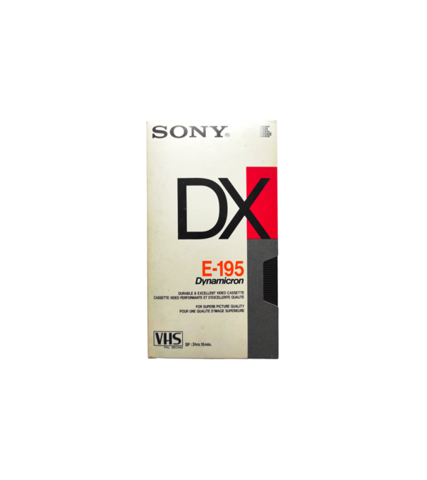 sony vhs retro videokazetta minta fehér pólón