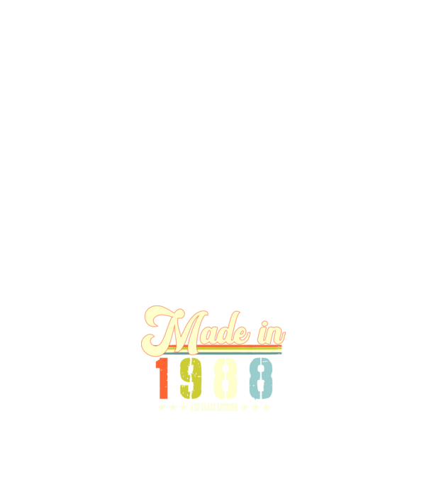 made in 1988, 1st class edition, születésnap, 1988-ban készült minta sötétkék pólón