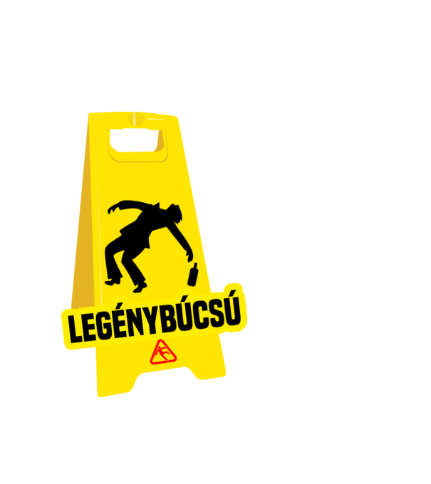 LEGÉNYBúcsú minta fehér pólón