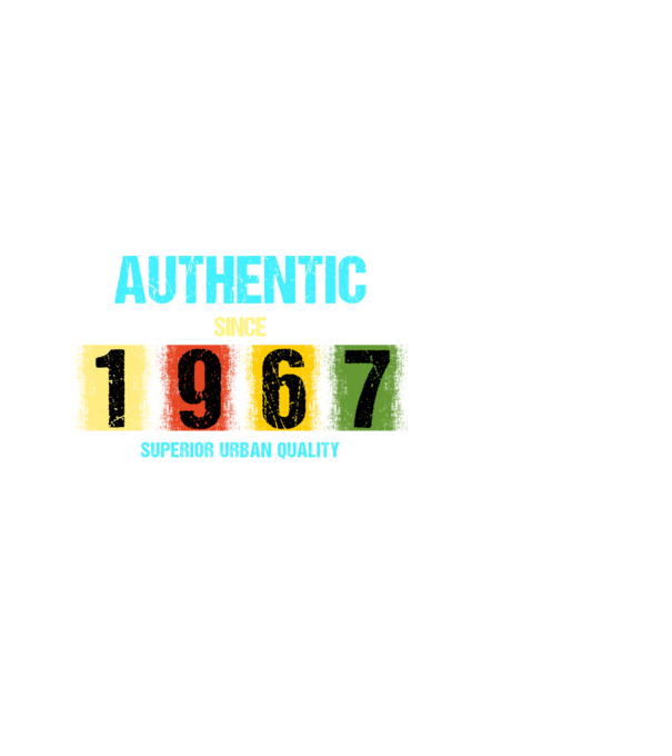 AUTHENTIC SINCE 1967, SUPERIOR URBAN QUALITY, 1967-BEN SZÜLETETT minta fehér pólón