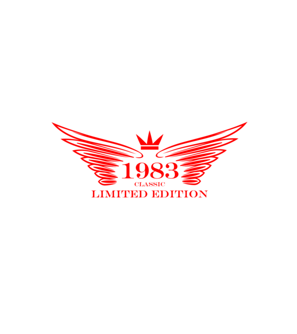 classic limited edition wing, szárnyas koronás születésnapi embléma 1983 minta fehér/piros pólón