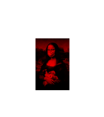 Mona lisa minta fekete pólón