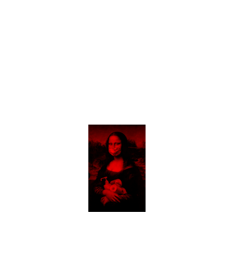 Mona lisa minta fehér pólón