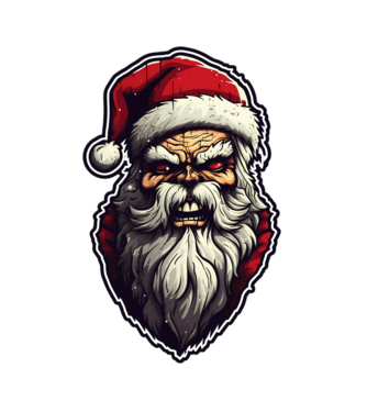 santa minta fekete pólón